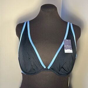 CACIQUE By LANE BRYANT Black Unlined High Apex Bra